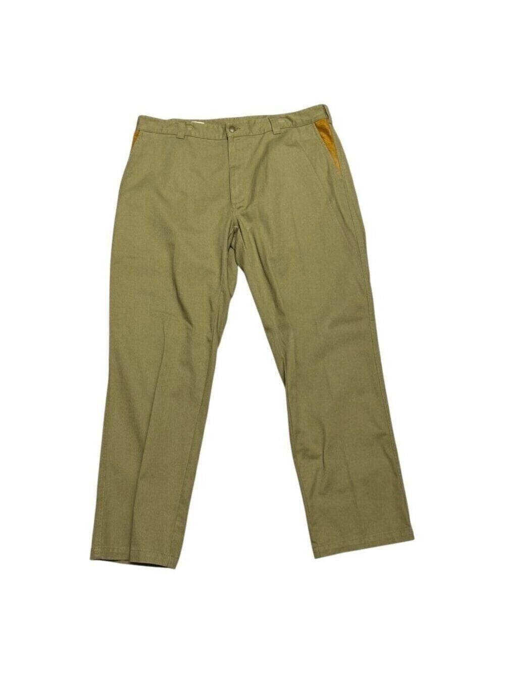 ORVIS Vintage Y2K Cotton Khaki Denim Pleated Business Casual Work Pants Mens XL